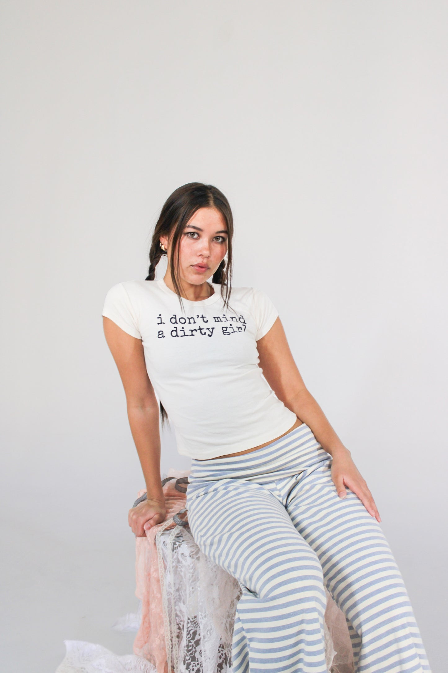 cream dirty girls tee